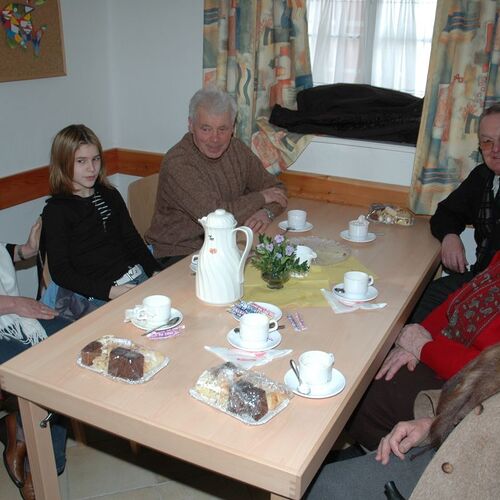 Anna Kemptner, Lisa Mang(?), Franz Kemptner, Gustav Stummer, Katharina Huber, Rosa Zinner