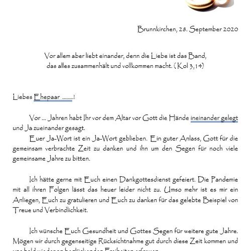 wegen Pandemie kein Gottesdienst