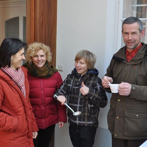 Rosemarie Schober, Diana und Philipp Greistorfer, P. Maurus